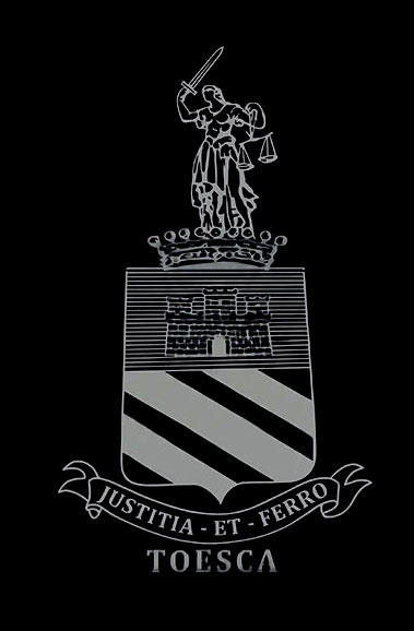 Blason Toesca — Justitia et Ferro